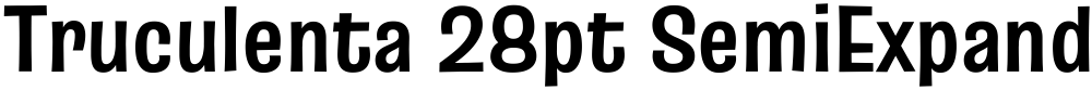 Truculenta 28pt SemiExpanded