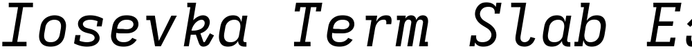 Iosevka Term Slab Extended