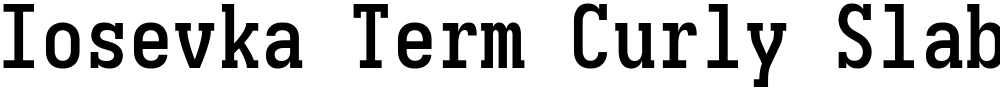 Iosevka Term Curly Slab SmBd